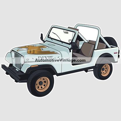 Dukes Of Hazzard Daisy Duke Famous Car Wall Sticker