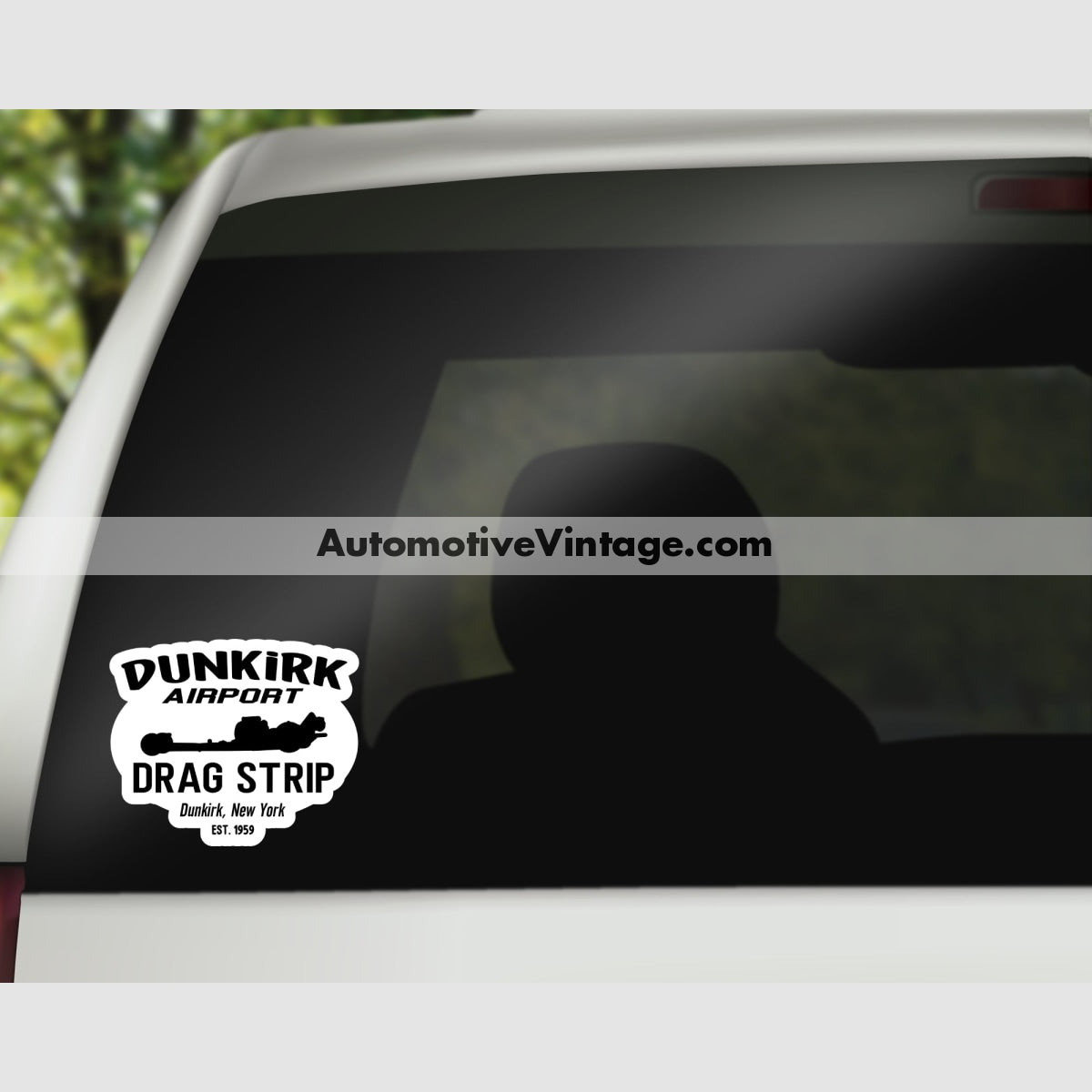 Dunkirk Airport Drag Strip New York B&W Racing Sticker Stickers
