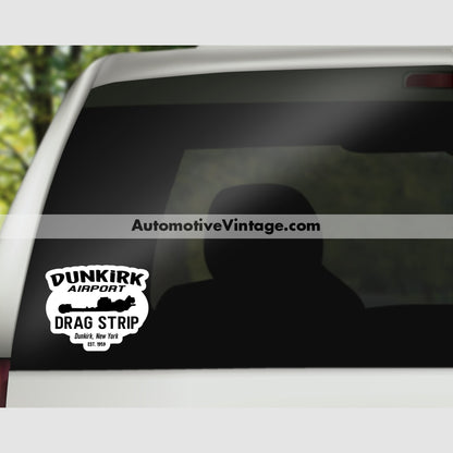 Dunkirk Airport Drag Strip New York B&W Racing Sticker Stickers