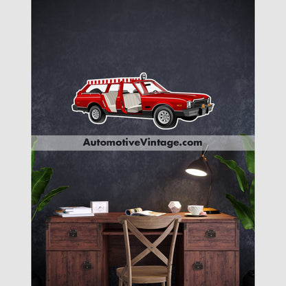 Fantasy Island Plymouth Volare Famous Car Wall Sticker 12 Wide