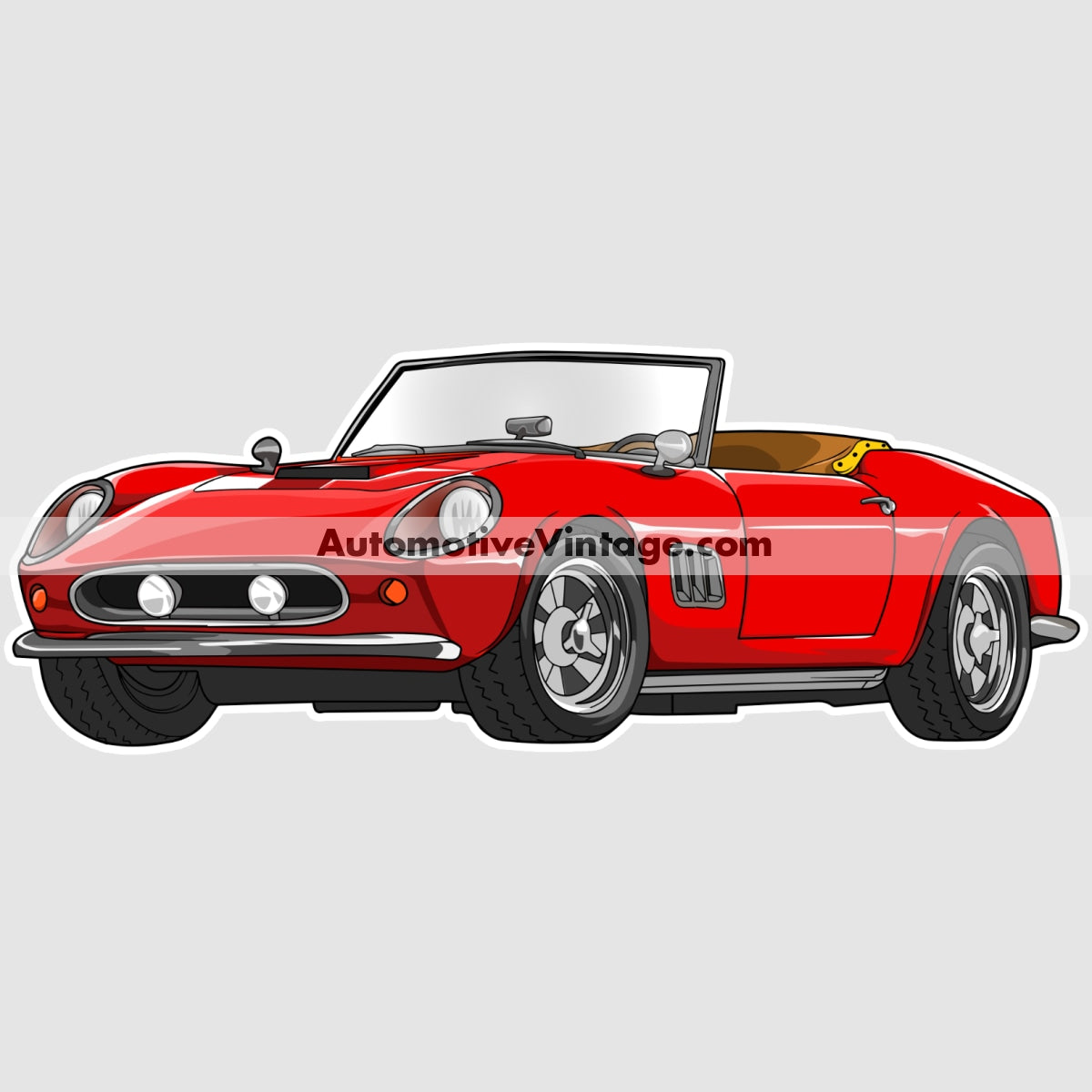 Ferris Buellers Day Off Ferrari Famous Car Wall Sticker