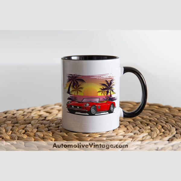 Ferris Bueller Ferrari Famous Car Coffee Mug Black & White Two Tone