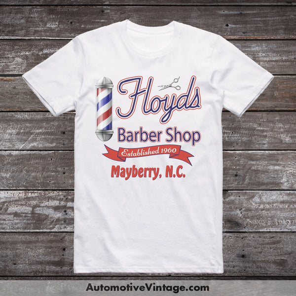 Andy Griffith Floyds Barber Shop Television T-Shirt White / S T-Shirt