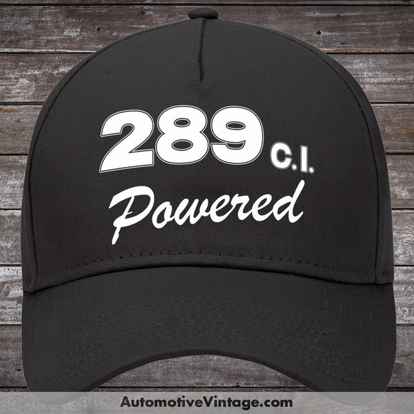 Ford 289 C.i. Powered Engine Size Car Hat Black