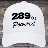 Ford 289 C.i. Powered Engine Size Car Hat White