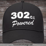 Ford 302 C.i. Powered Engine Size Car Hat Black