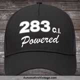 General Motors 283 C.i. Powered Engine Size Car Hat Black