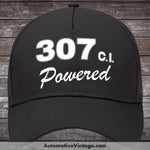 General Motors 307 C.i. Powered Engine Size Car Hat Black