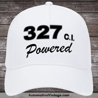 General Motors 327 C.i. Powered Engine Size Car Hat White