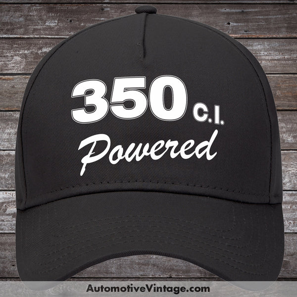 General Motors 350 C.i. Powered Engine Size Car Hat Black