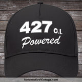 General Motors 427 C.i. Powered Engine Size Car Hat Black