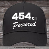 General Motors 454 C.i. Powered Engine Size Car Hat Black