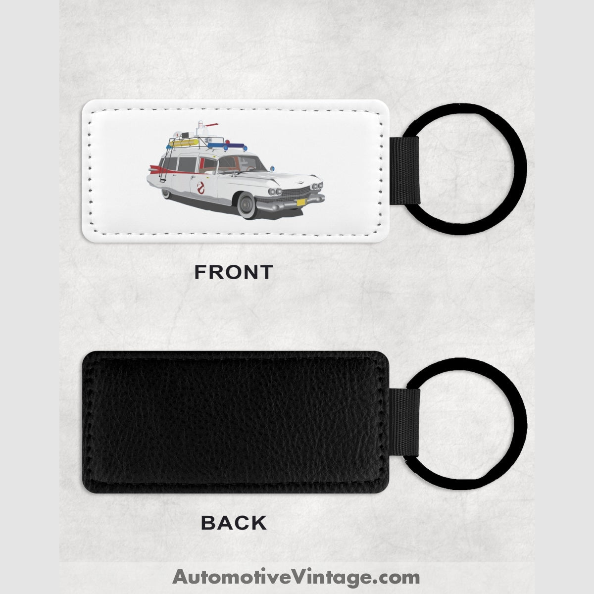 Ghostbusters Cadillac Famous Car Leather Key Chain Keychains