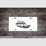Ghostbusters Ecto-1 Cadillac Famous Car License Plate White
