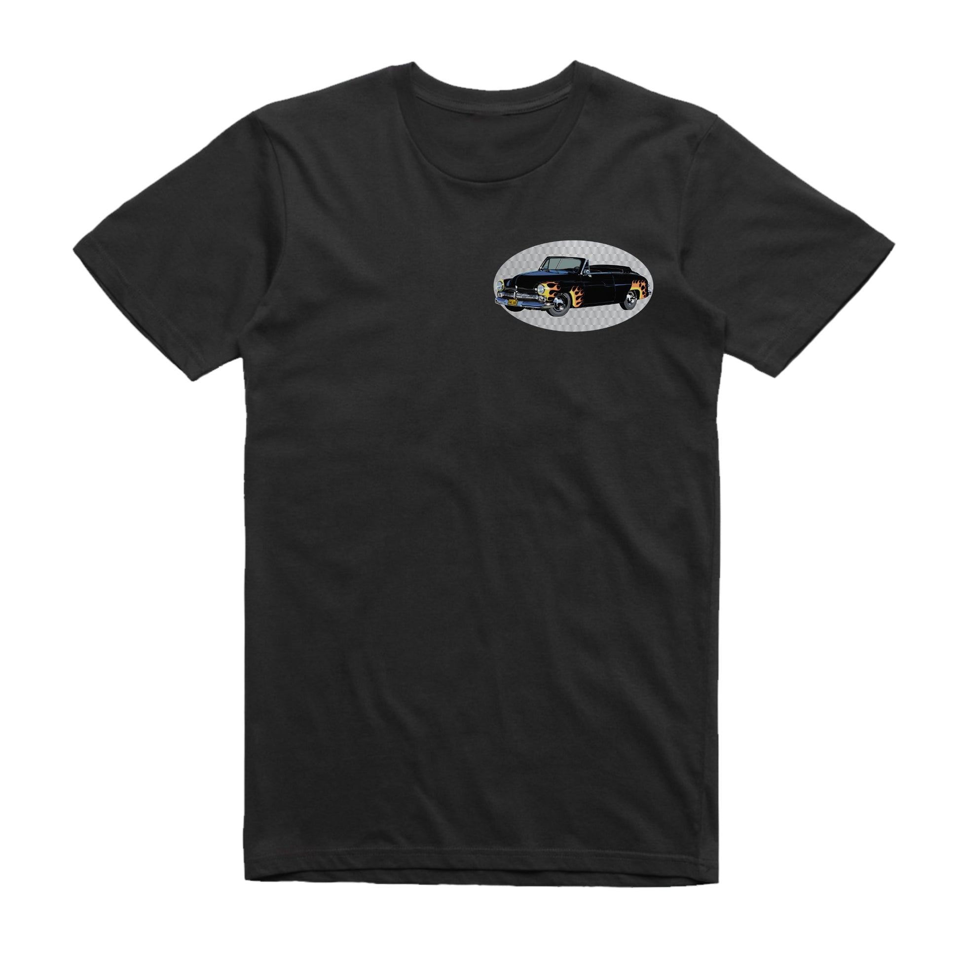 Grease Scorpions Mercury Famous Car Chest Logo T-shirt Black / S Famous Car T-Shirt