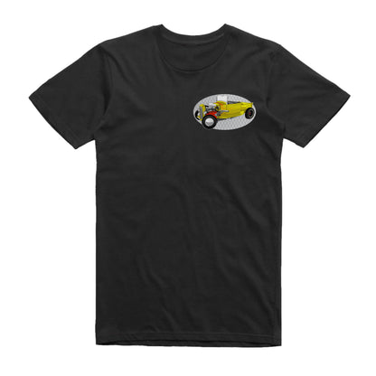 Happy Days Ford Pickup Famous Car Chest Logo T-shirt Black / S Famous Car T-Shirt