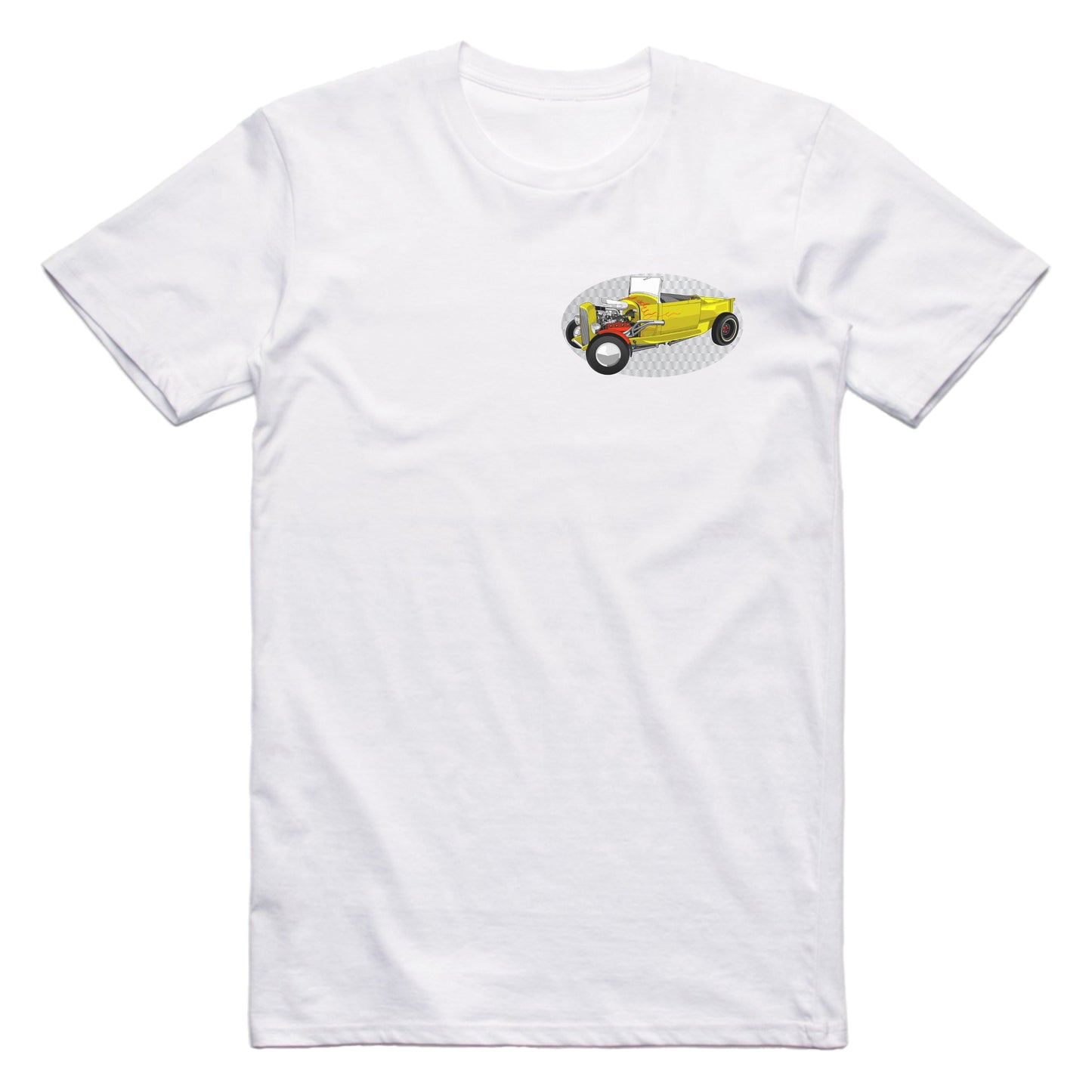 Happy Days Ford Pickup Famous Car Chest Logo T-shirt White / S Famous Car T-Shirt