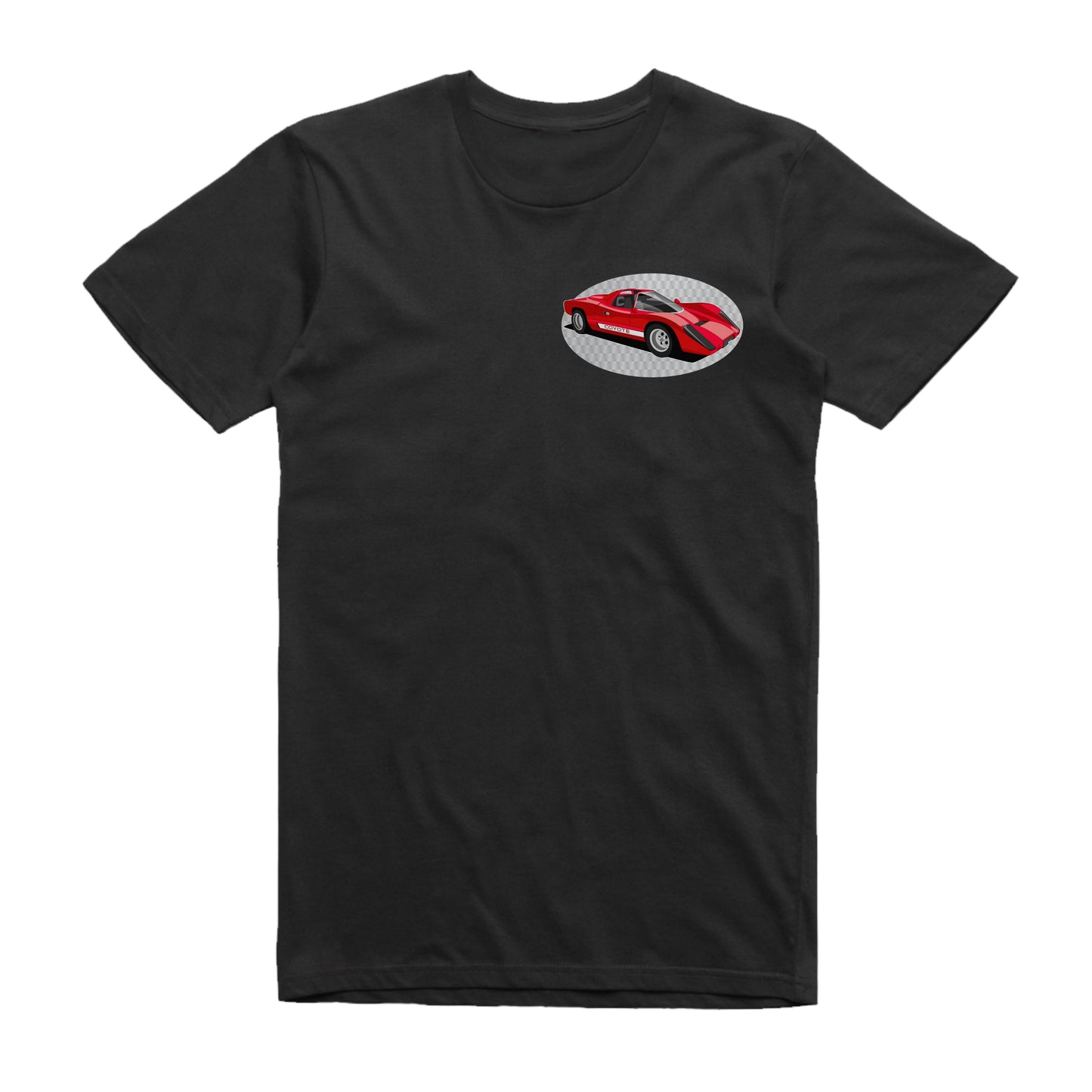 Hardcastle and McCormick Coyote Famous Car Chest Logo T-shirt Black / S Famous Car T-Shirt
