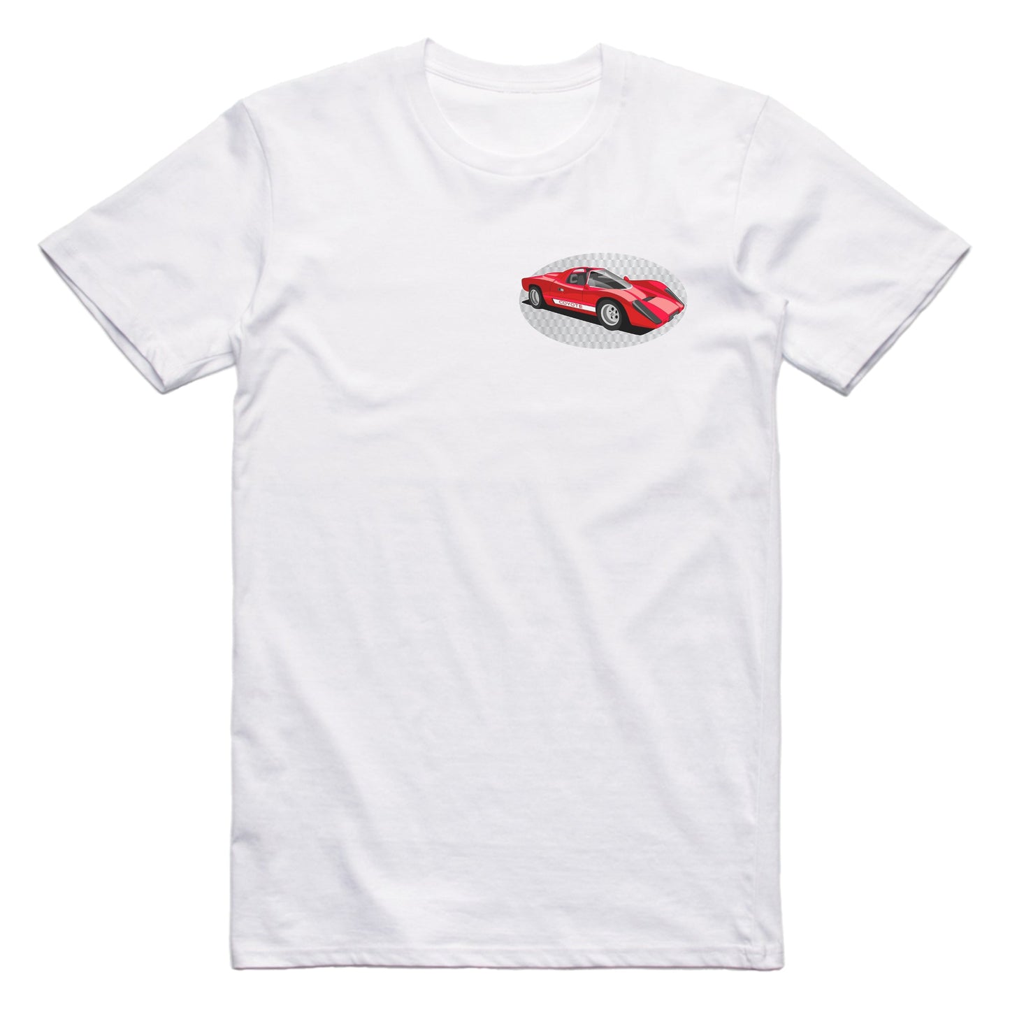 Hardcastle and McCormick Coyote Famous Car Chest Logo T-shirt White / S Famous Car T-Shirt