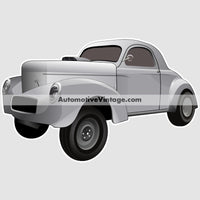 Hot Rod Movie Willys Famous Car Wall Sticker