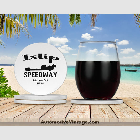 Islip Speedway New York Drag Racing Drink Coaster Set