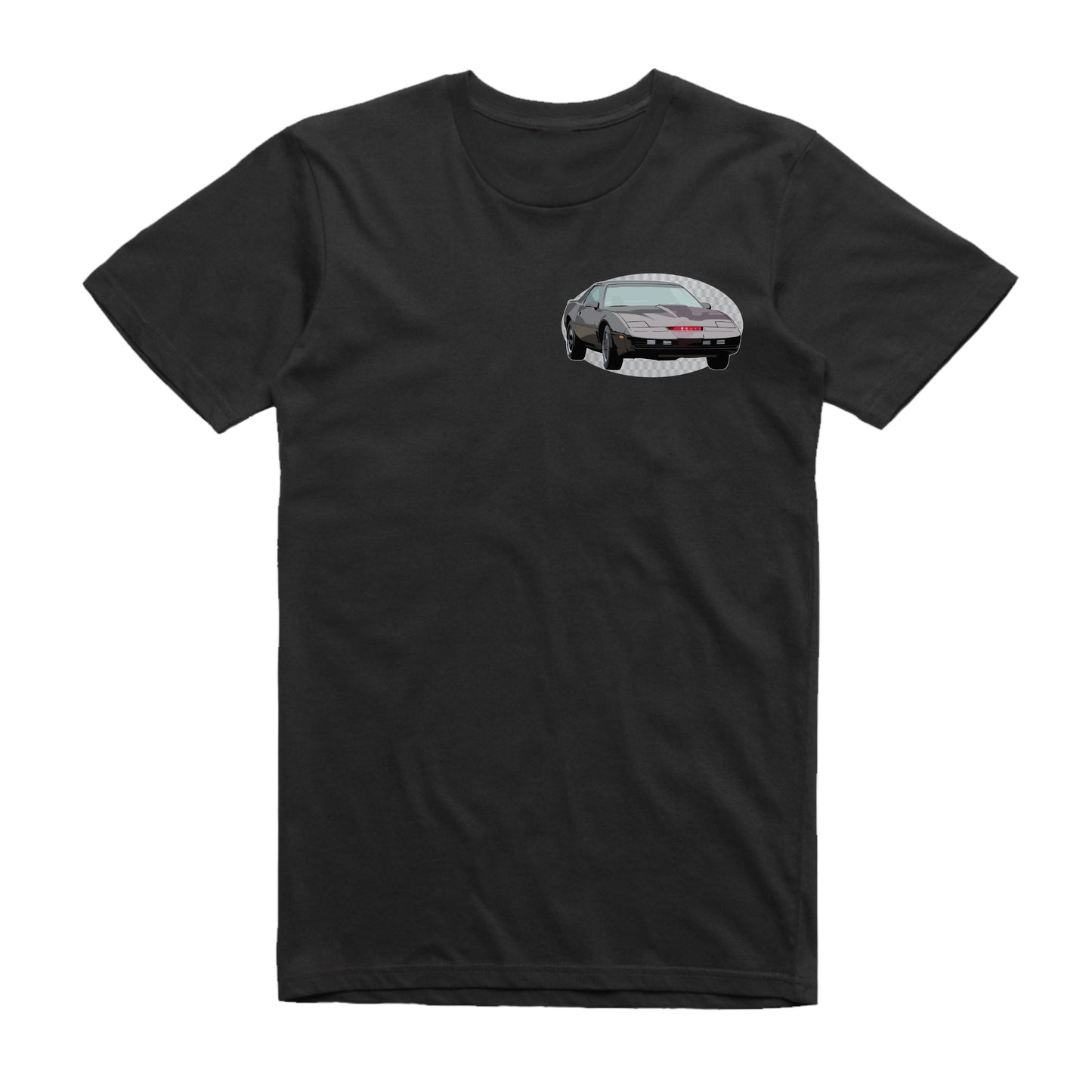 Knight Rider KITT Pontiac Trans Am Famous Car Chest Logo T-shirt Black / S Famous Car T-Shirt