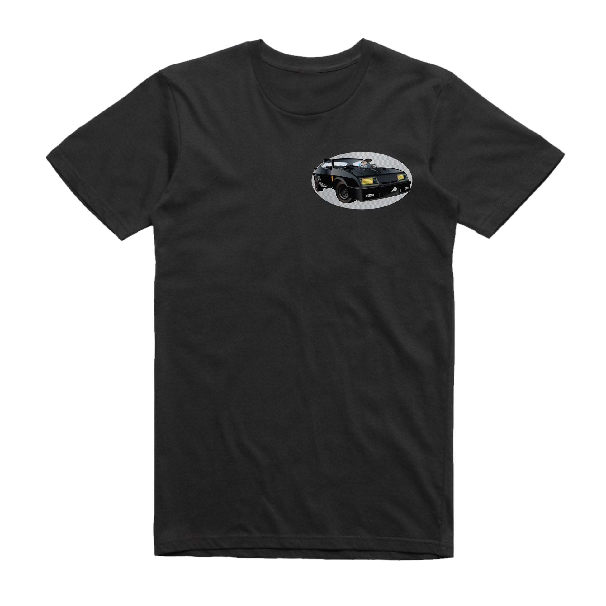 Mad Max Interceptor Famous Car Chest Logo T-shirt Black / S Famous Car T-Shirt