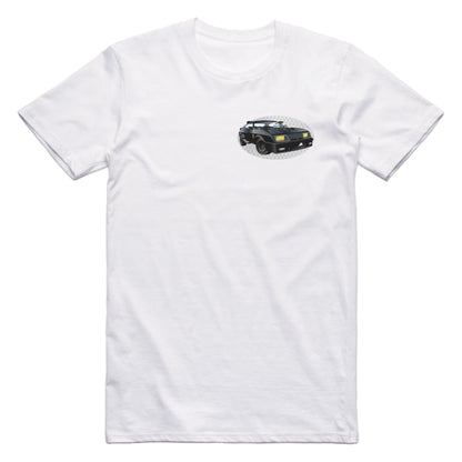 Mad Max Interceptor Famous Car Chest Logo T-shirt White / S Famous Car T-Shirt