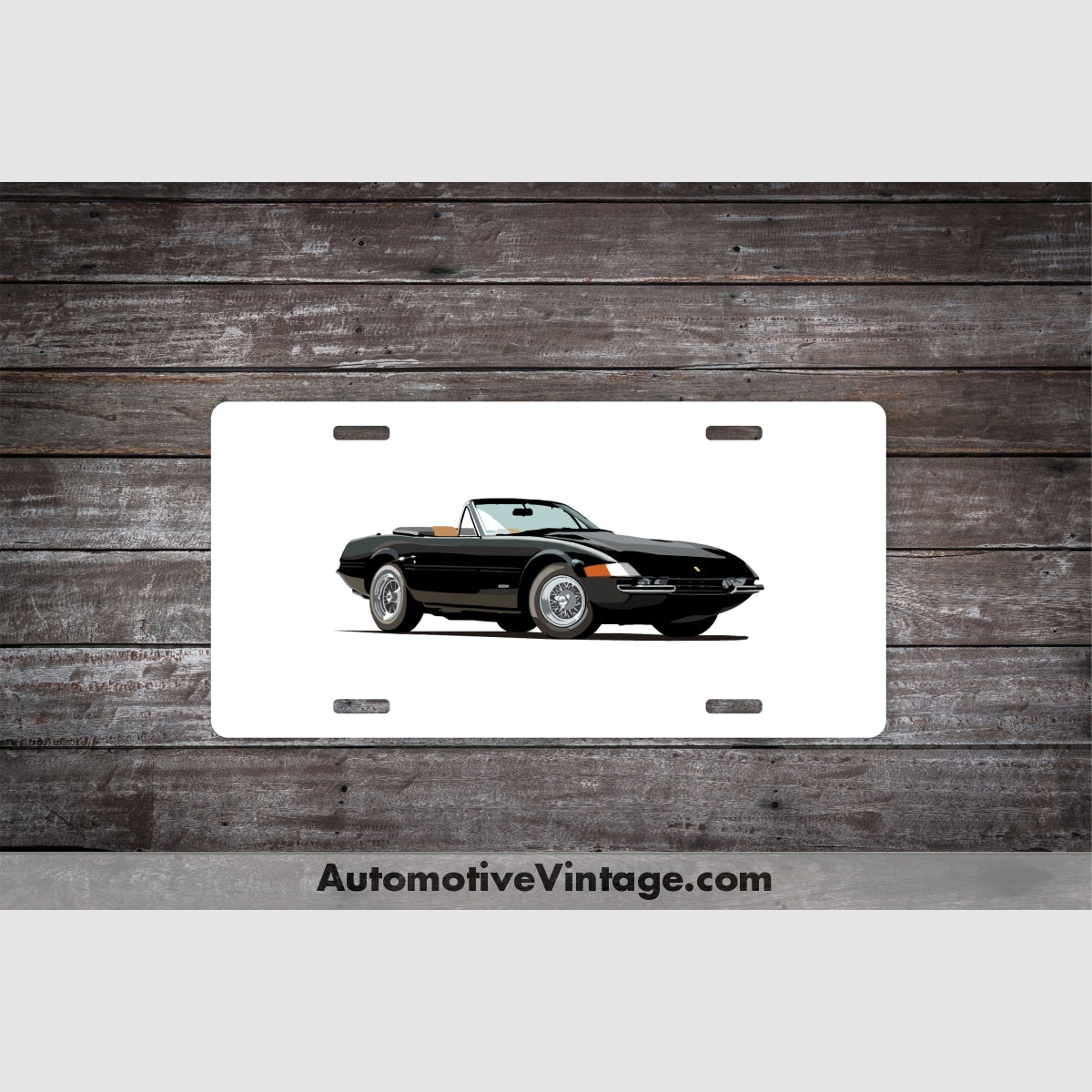 Miami Vice Ferrari Daytona Famous Car License Plate White