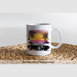 Miami Vice Ferrari Daytona Famous Car Coffee Mug White