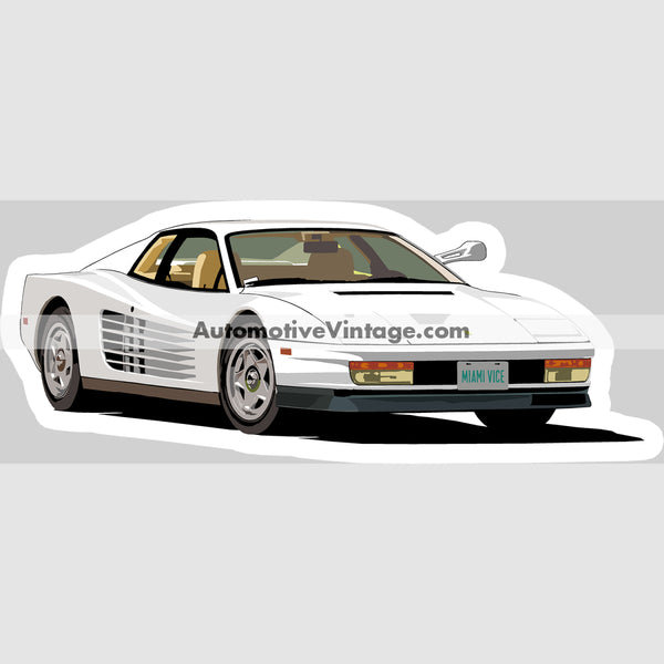 Miami Vice Ferrari Testarossa Famous Tv Show Car Magnet