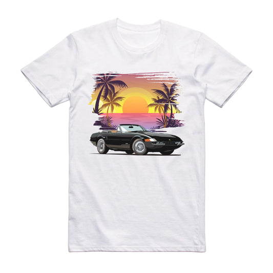 Miami Vice Ferrari Daytona Famous Car T-shirt