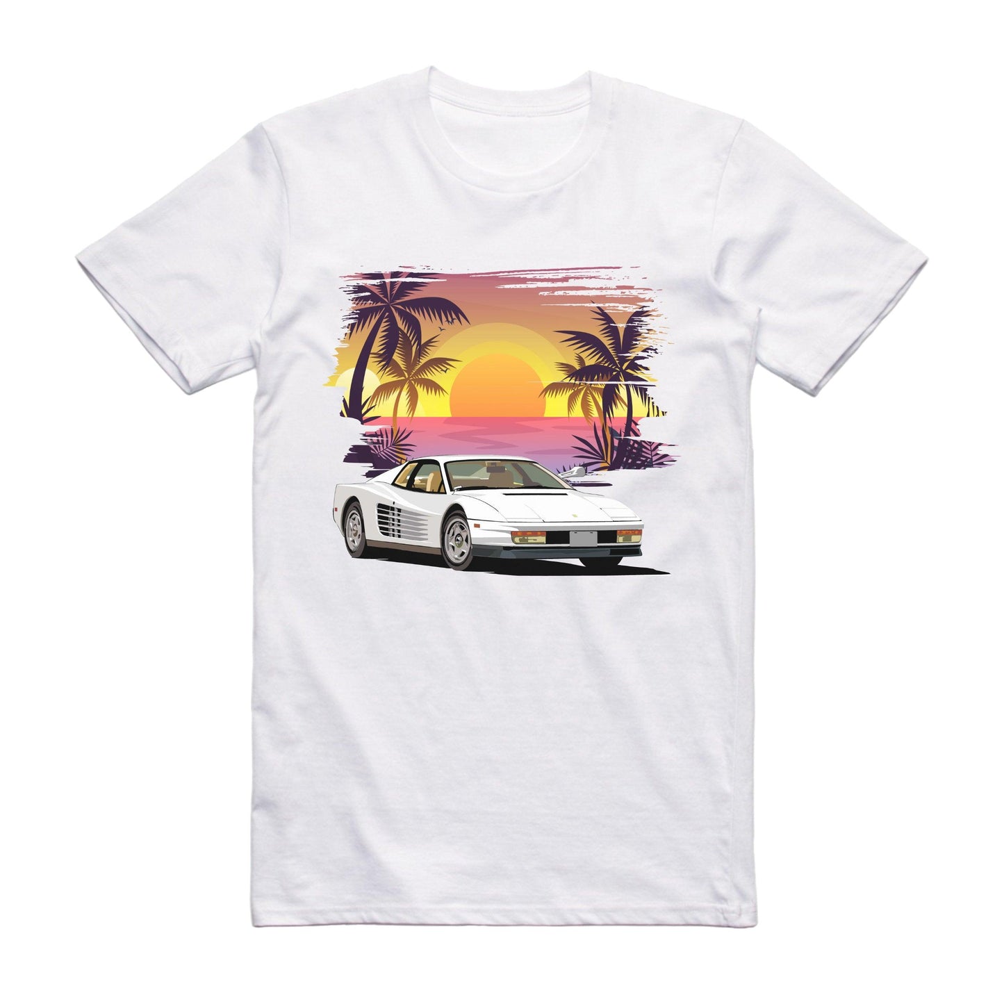 Miami Vice Ferrari Testarossa Famous Car T-shirt