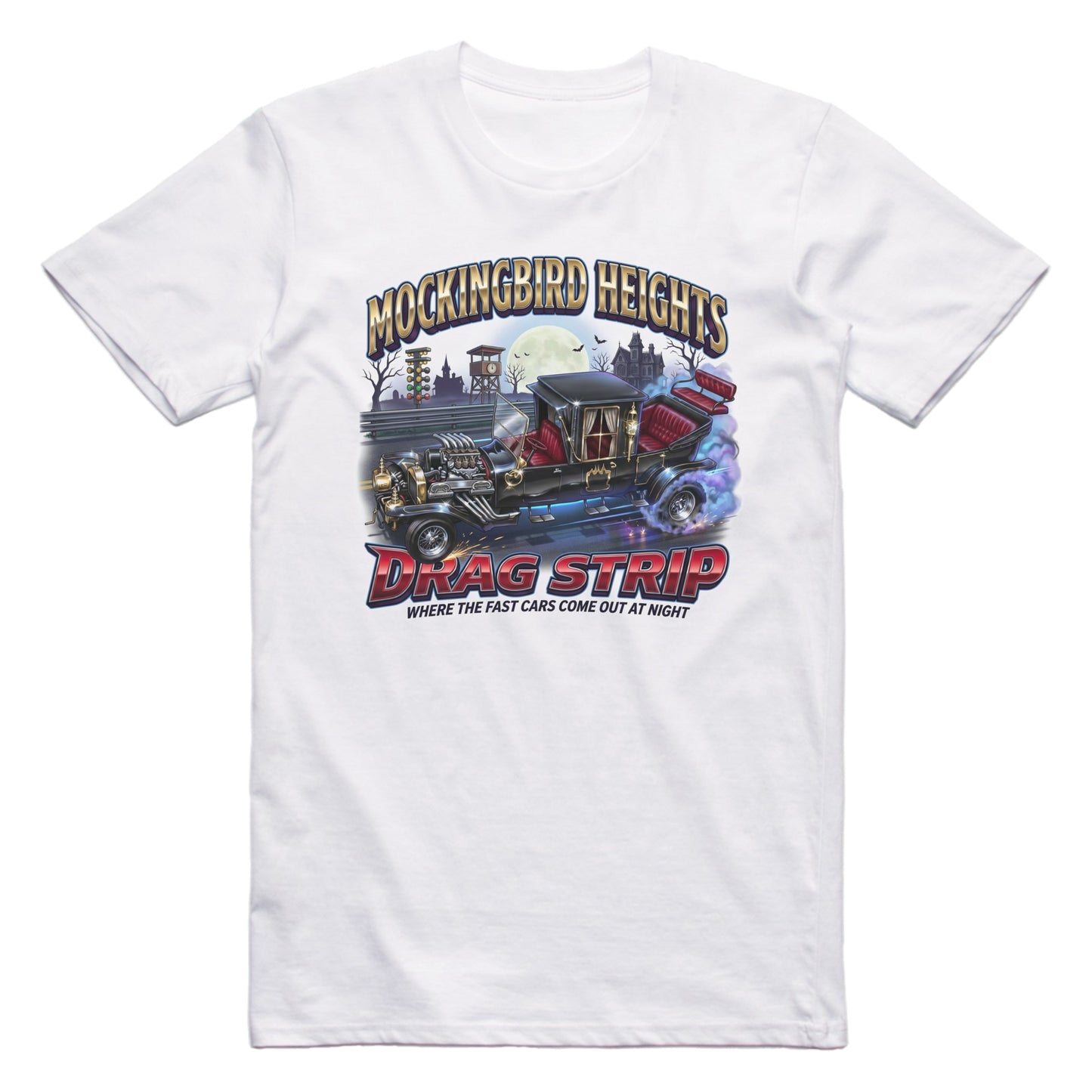 Mockingbird Heights Drag Strip The Munsters Television T-shirt