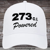 Plymouth 273 C.i. Powered Engine Size Car Hat White