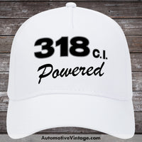 Plymouth 318 C.i. Powered Engine Size Car Hat White