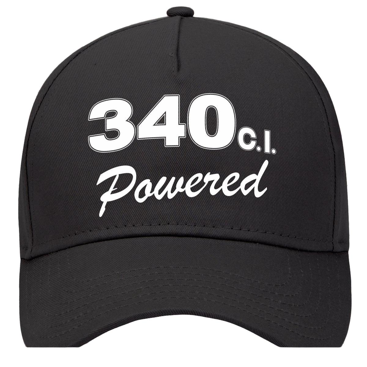 Plymouth 340 C.i. Powered Engine Size Car Hat Black