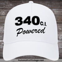 Plymouth 340 C.i. Powered Engine Size Car Hat White