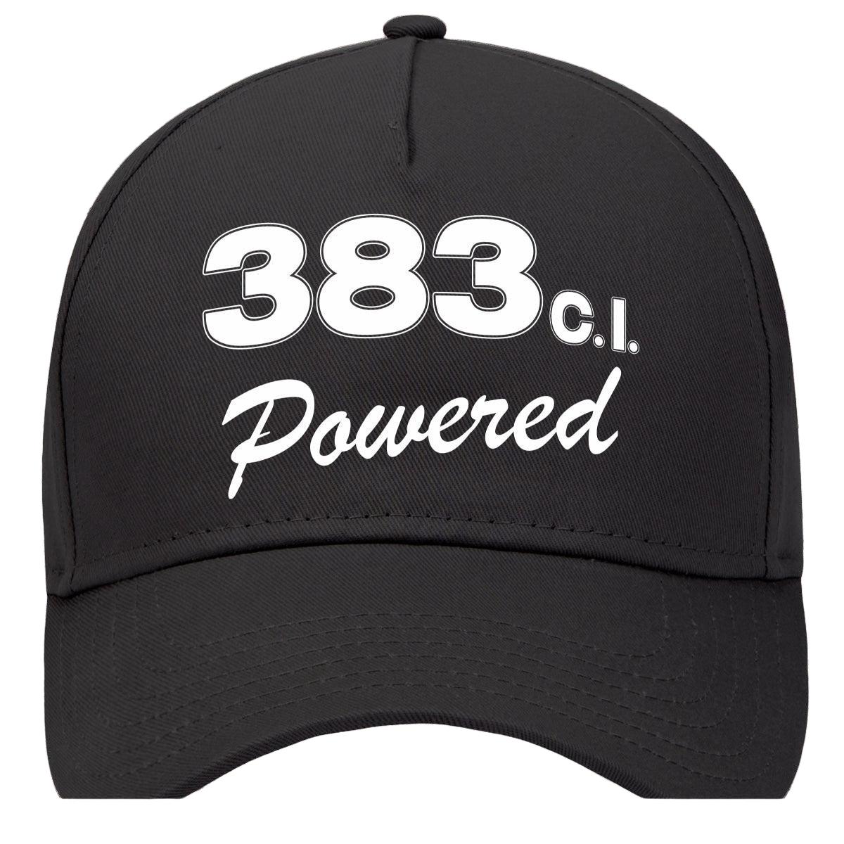 Plymouth 383 C.i. Powered Engine Size Car Hat Black