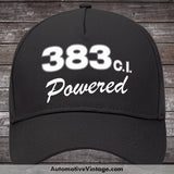 Plymouth 383 C.i. Powered Engine Size Car Hat Black