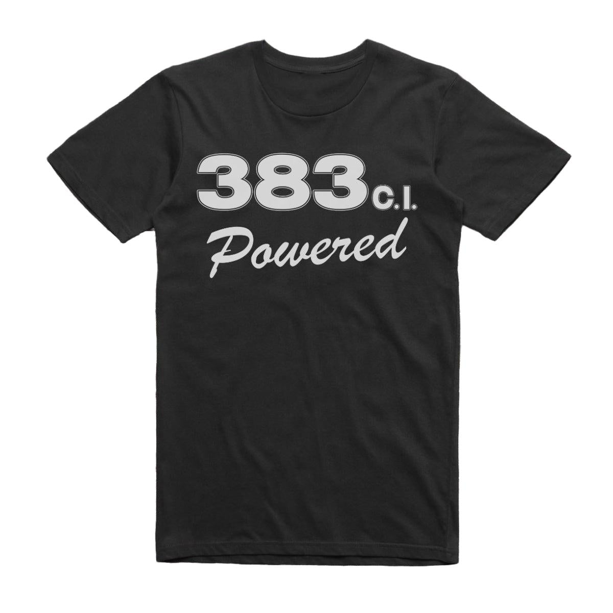 Plymouth 383 C.i. Powered Engine Size Car T-Shirt Black / S T-Shirt