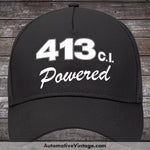 Plymouth 413 C.i. Powered Engine Size Car Hat Black