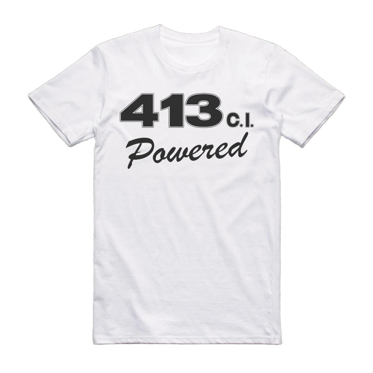 Plymouth 413 C.i. Powered Engine Size Car T-Shirt White / S T-Shirt