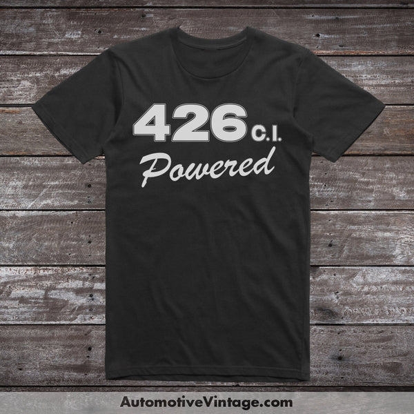 Plymouth 426 C.i. Powered Engine Size Car T-Shirt Black / S T-Shirt