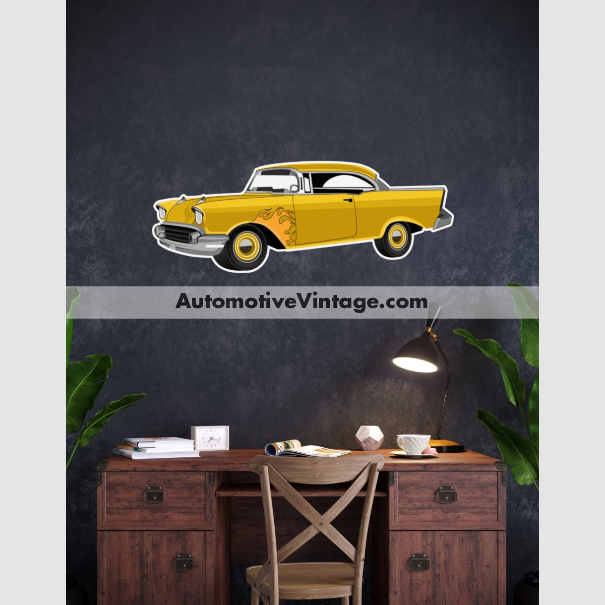 Return To Macon County 1957 Chevy Famous Car Wall Sticker 12 Wide