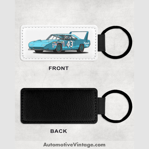 Richard Petty Plymouth Superbird Famous Car Leather Key Chain Keychains