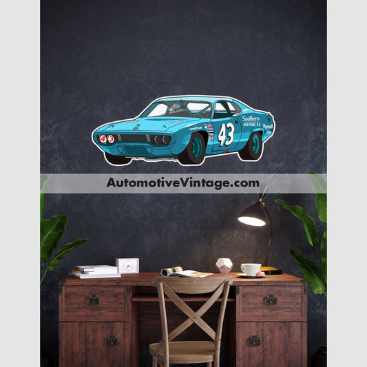 Richard Petty Road Runner Famous Car Wall Sticker 12 Wide
