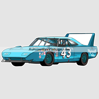 Richard Petty Superbird Famous Car Wall Sticker