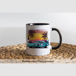 Richard Petty #43 Superbird Famous Car Coffee Mug Black & White Two Tone