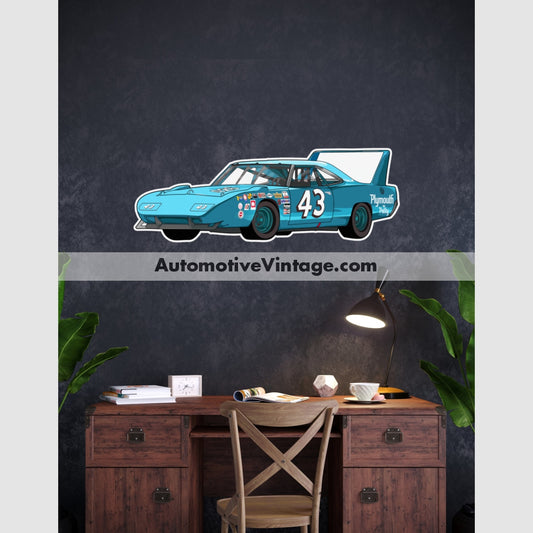 Richard Petty Superbird Famous Car Wall Sticker 12 Wide